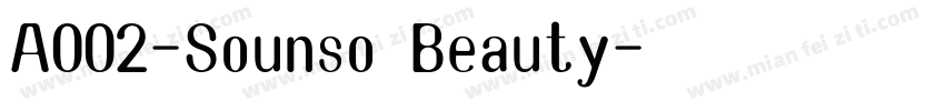 A002-Sounso Beauty字体转换